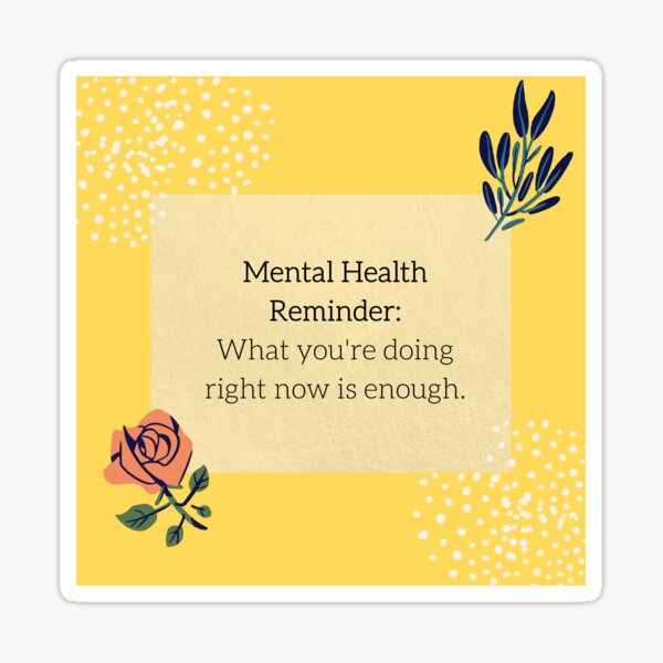 Mental Health stickers: Goodbye to negative behaviors 2020