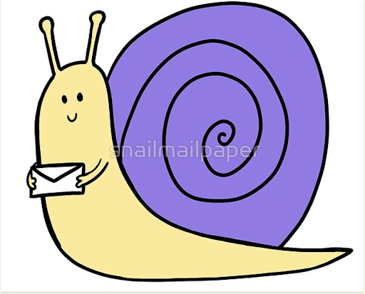 Art during quarantine Snail Paper Mail Logo