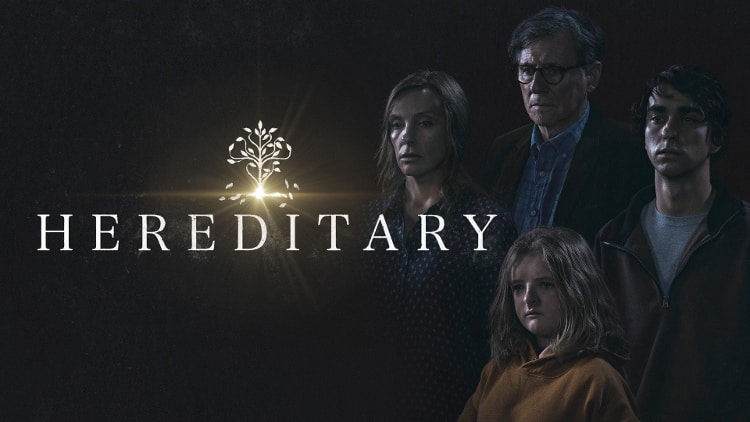 Hereditary movie title featuring the main family of the film. 